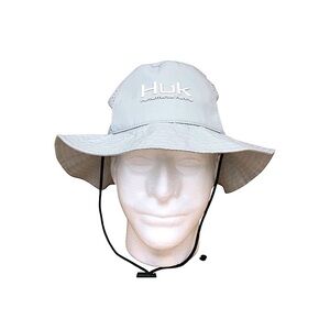 Huk Performance Fishing Sun Beach Boat Outdoor Bucket light Gray Hat Mens OS